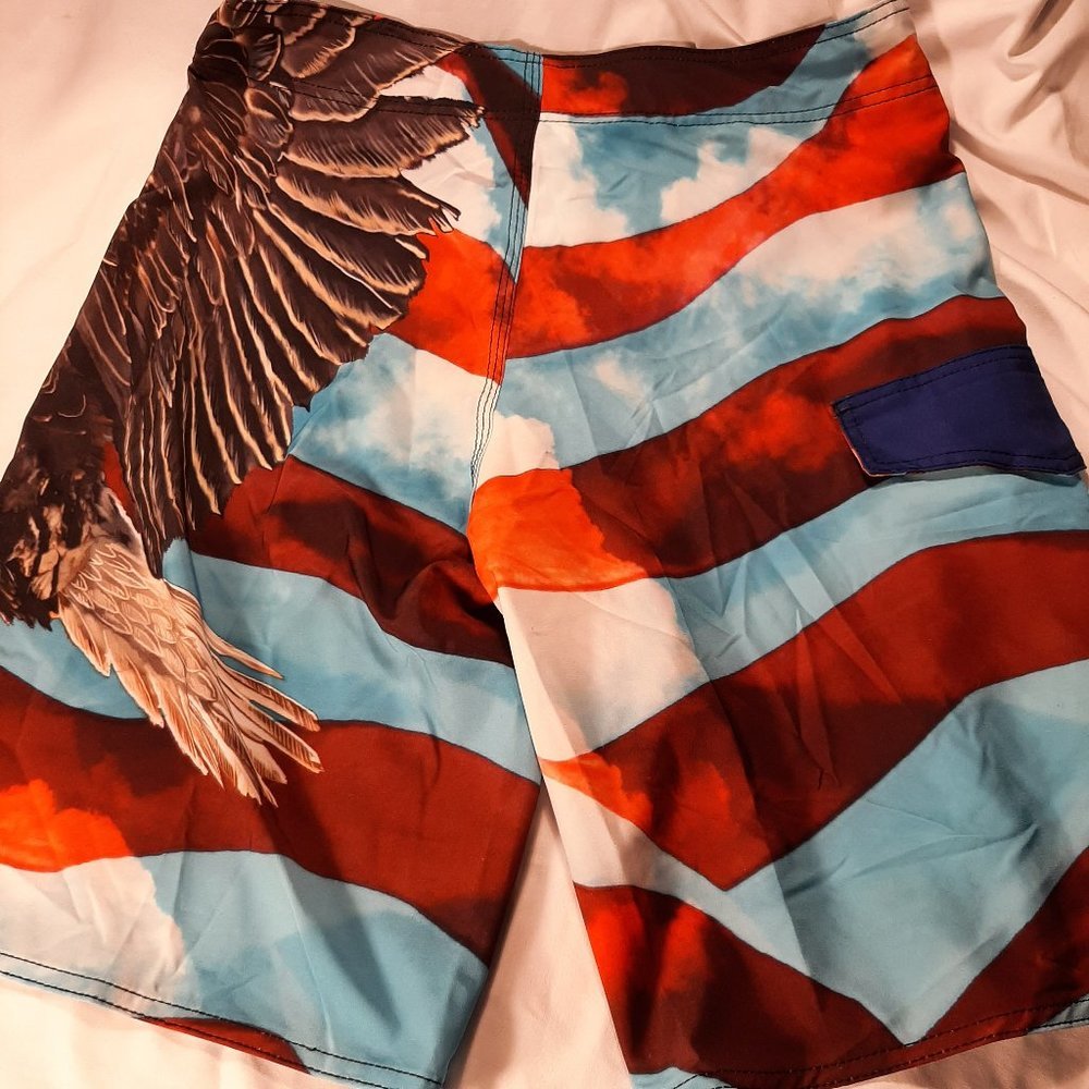 Men's Swim Trunks / Shorts Size 34 Waist - EUC - Picture 2 of 3